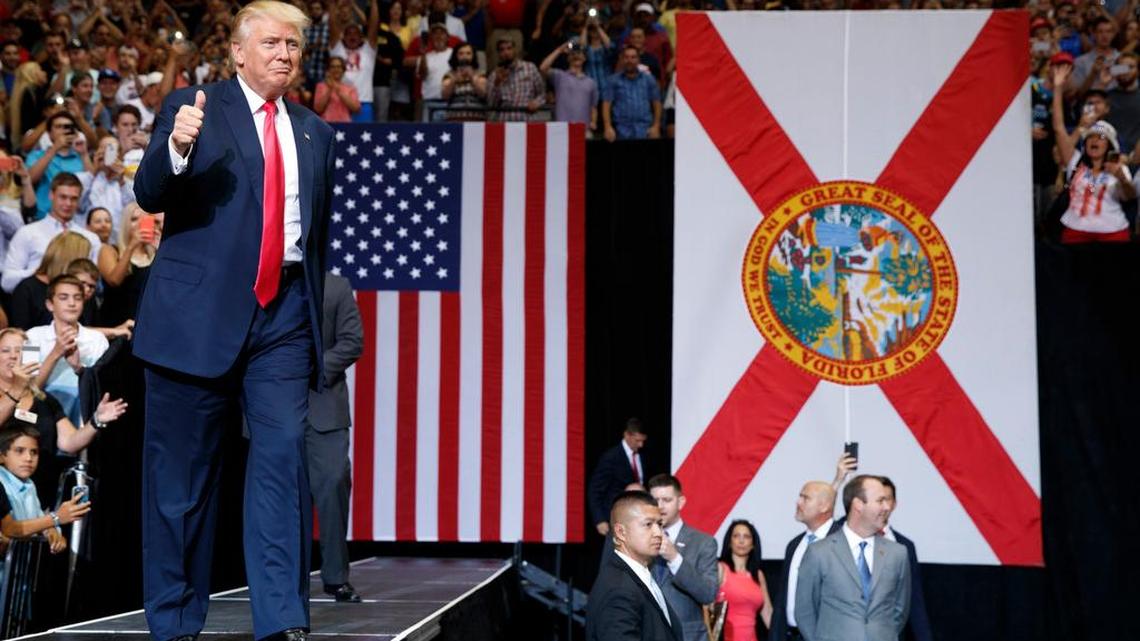 An enthusiastic crowd greeted presidential candidate Donald Trump when he spoke this month at a rally in Jacksonville.