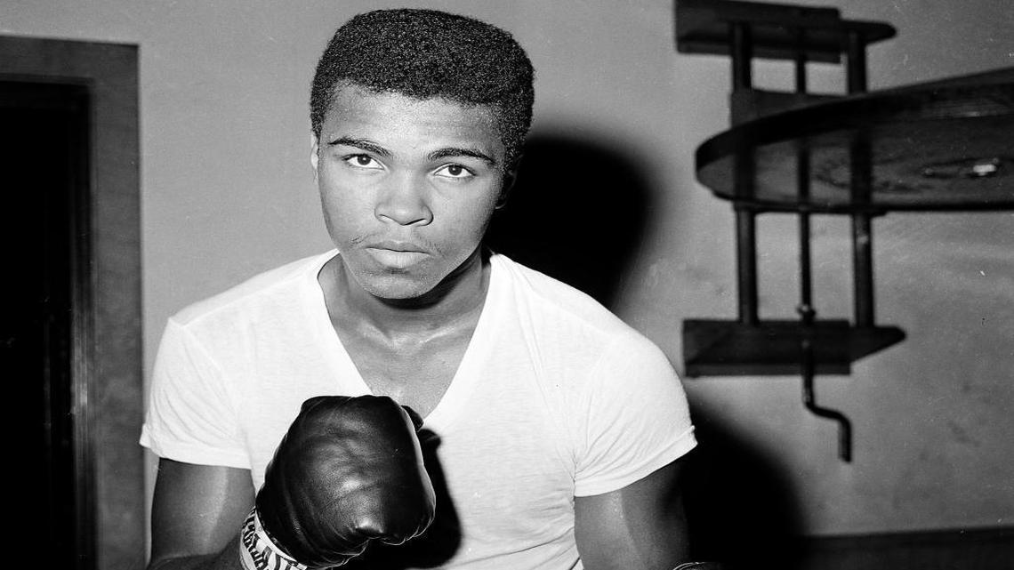 In this Feb. 8, 1962, file photo, young fighter Cassius Clay (Muhammad Ali) is seen at City Parks Gym in New York. Ali, the magnificent heavyweight champion whose fast fists and irrepressible personality transcended sports and captivated the world, has died according to a statement released by his family Friday, June 3, 2016. He was 74.