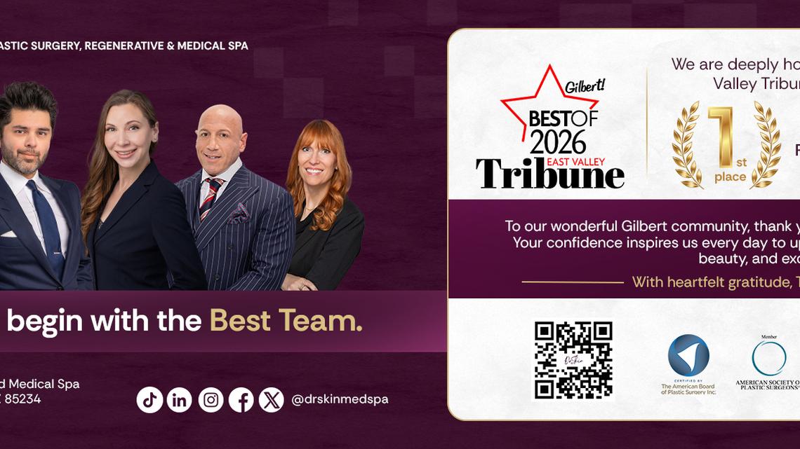 DrSkin Named Best Plastic Surgery, Med Spa, and Skin Care Practice in Gilbert 