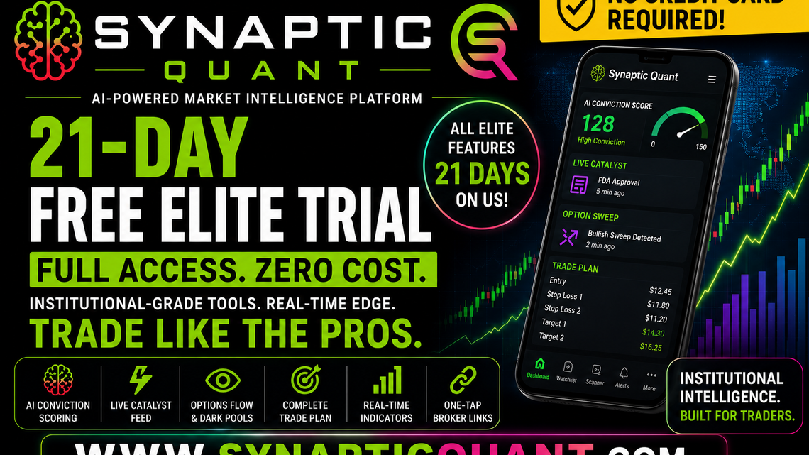 Peer To Peer Network (OTC:PTOP) Launches 21-Day Free Synaptic Quant Elite Trial 