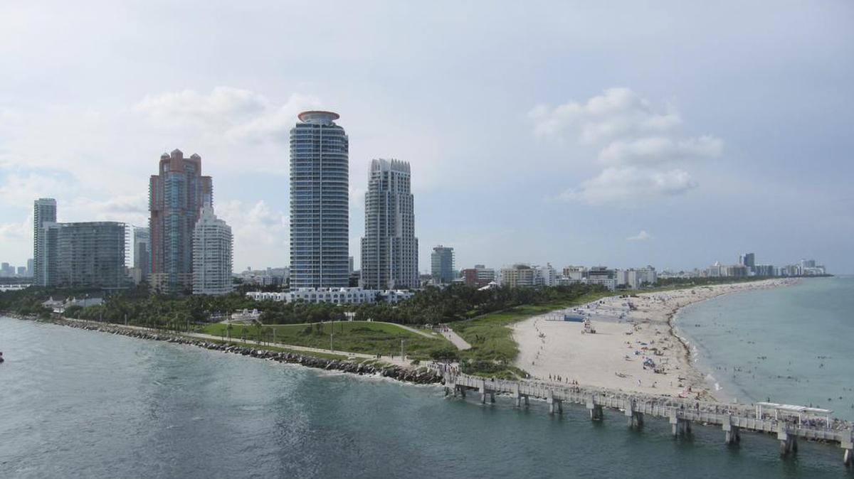 Beachgoers enjoy the southern end of Miami Beach in July. Miami Beach is a unique, evolving and widely celebrated mix of old and new. Historic preservation formed the cornerstone of the city’s revitalization beginning in the 1980s and helped to create a great community along with significant value. Today, the city is renowned for buildings that blur the line between historic and contemporary in a manner that celebrates the past while satisfying modern demands.