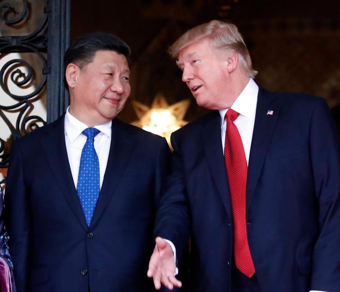 On April 6, Chinese President Xi Jinping, left, smiles at U.S. President Donald Trump at Mar-a-Lago in Palm Beach.