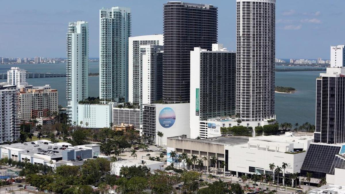 Aria on the Bay, a luxury condo building, was completed in Miami’s Edgewater neighborhood in 2018. A lawsuit filed in November 2022 alleges that the city of Miami, starting in October 2010, overcharged for building permit fees.