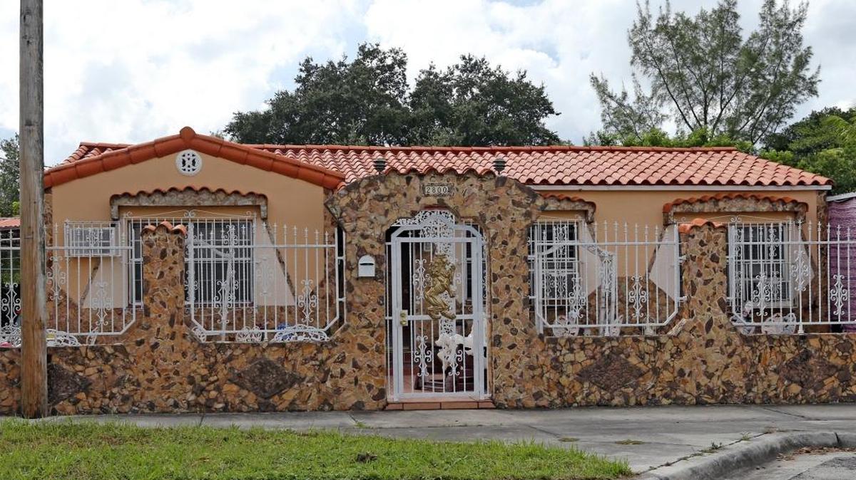 A house on Northwest 25th Avenue in the Allapattah neighborhood in central Miami. Developers and investors are buying properties because it’s close to downtown and on the edge of Wynwood.