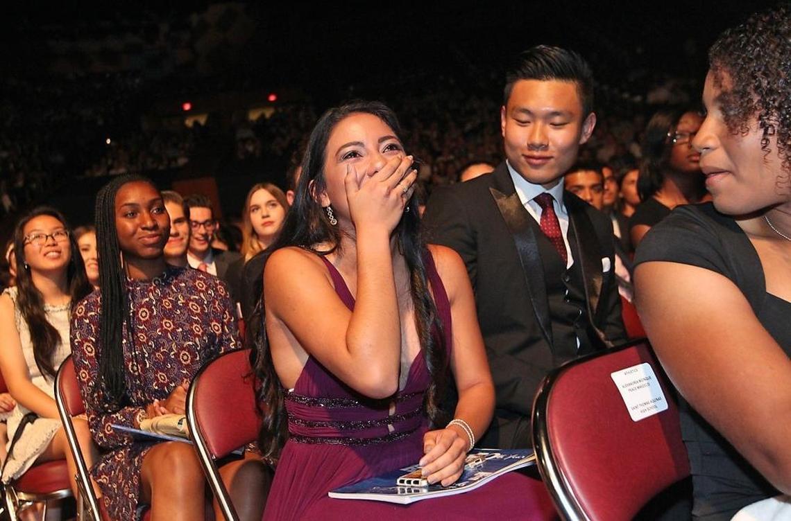 Nicole Taggart of Calvary Christian Academy hears her name for the 2017 Silver Knight award for Athletics.