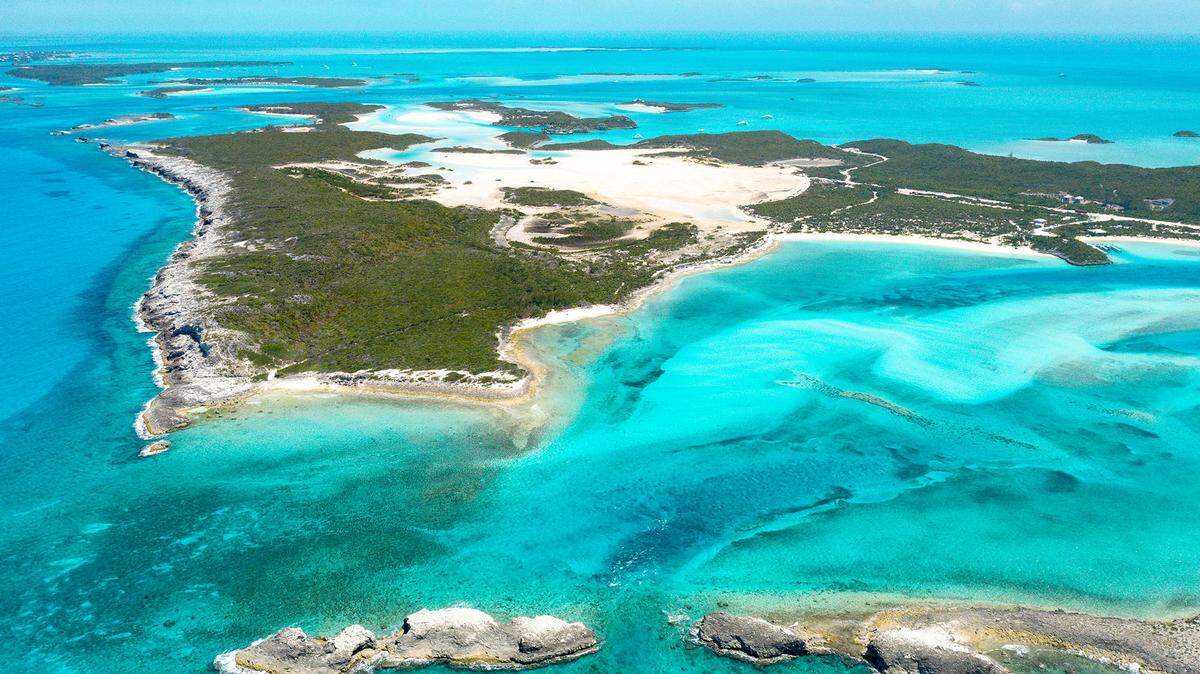 Aerial of Sampson Cay