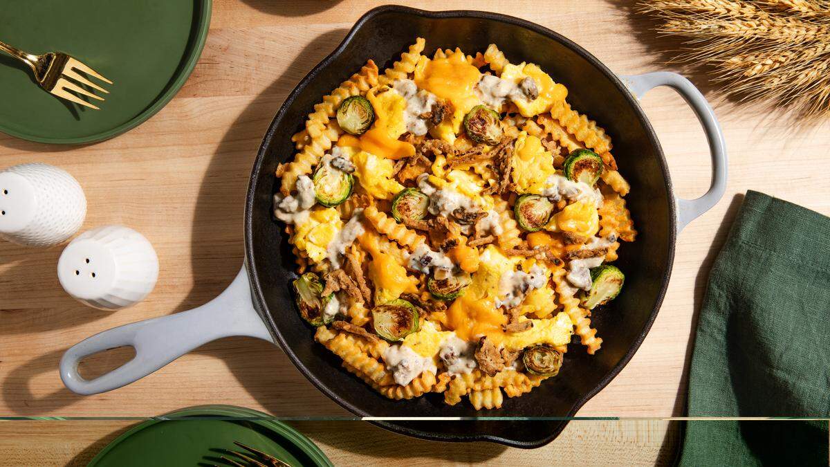 Leftover Thanksgiving Breakfast Poutine