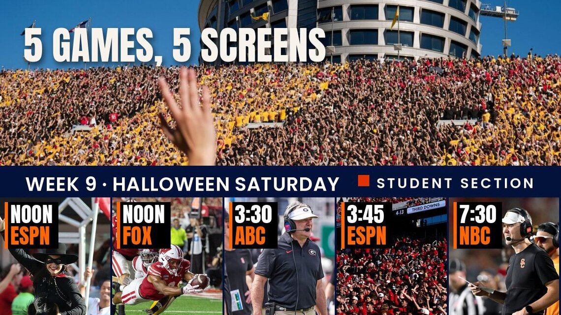 Week 9 college football viewing guide: Five games worth your time on Saturday