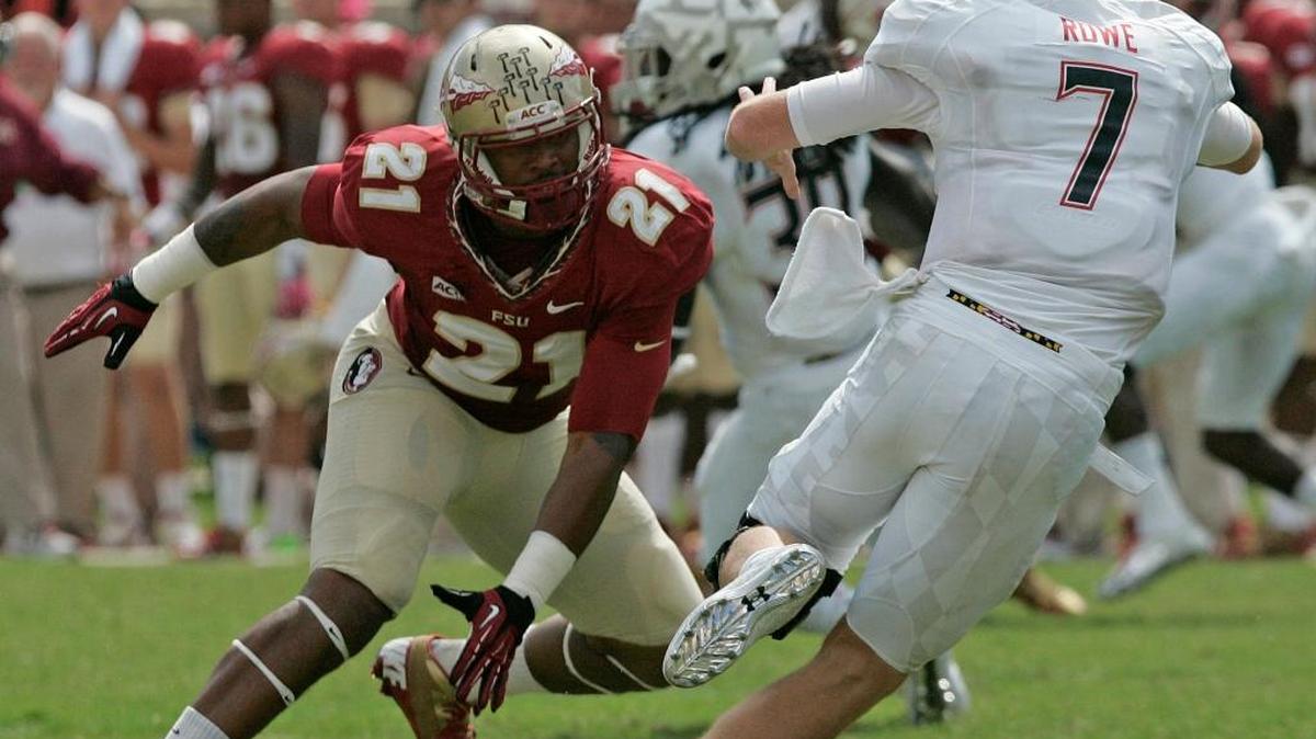 
FSU defensive end Chris Casher (21) is back from a ligament sprain in his left knee. 
