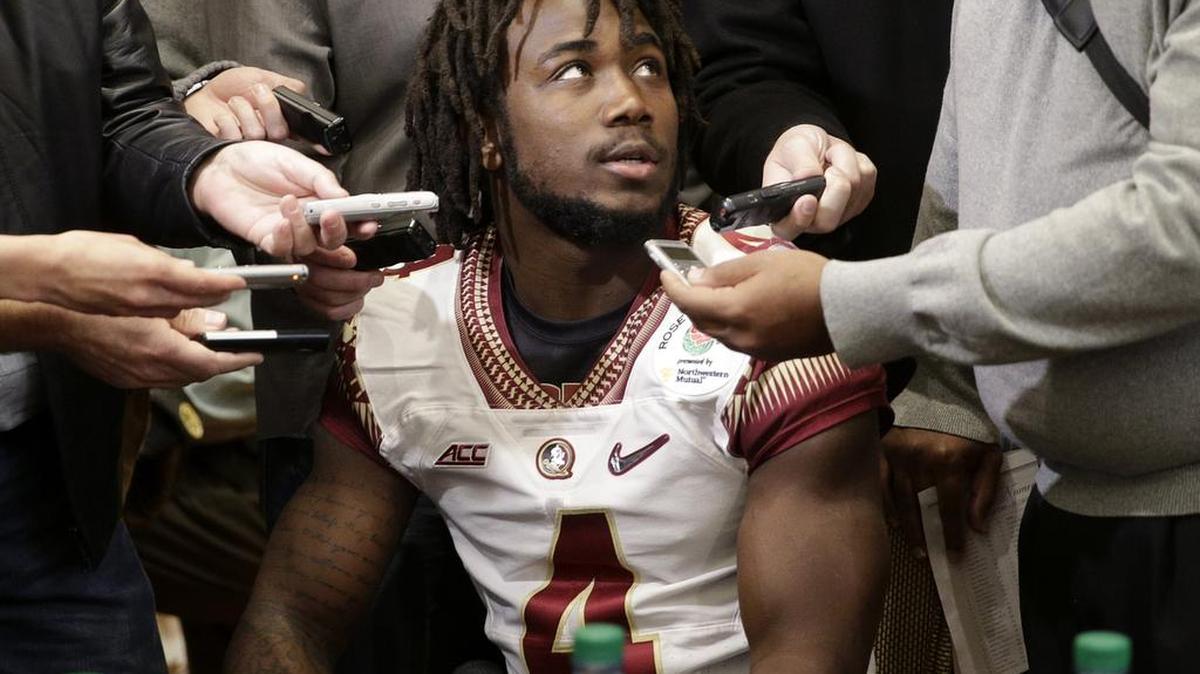 
Florida State running back Dalvin Cook was accused of hitting a woman during an altercation outside a bar this summer. 
