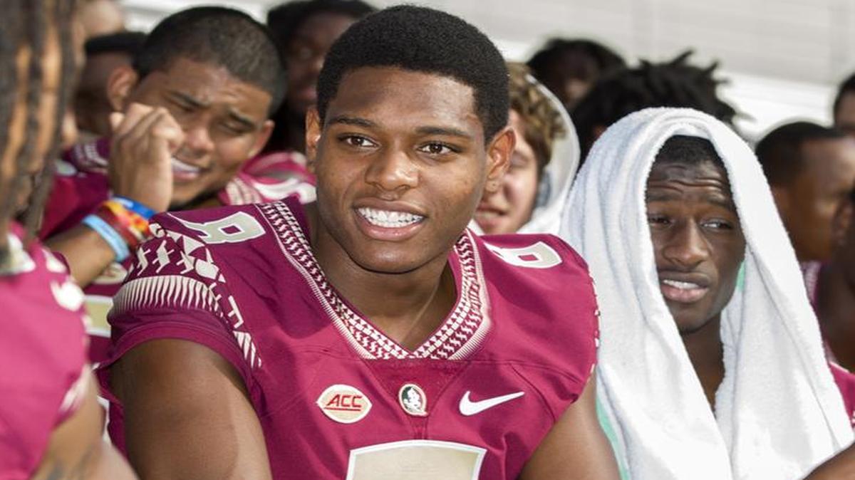 
Florida State defensive back Jalen Ramsey attends media day in Tallahassee, Fla., Sunday, Aug. 9, 2015. 
