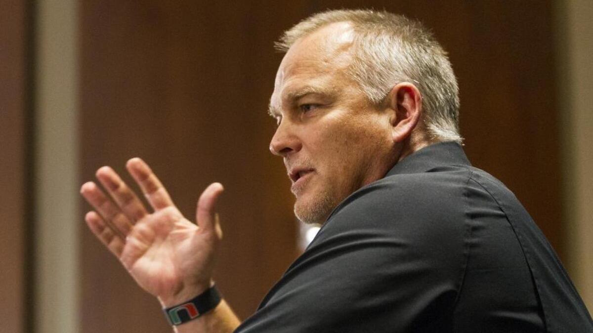 Miami Hurricanes head coach Mark Richt, shown here previously, spoke to the media on Wednesday, Aug. 22, about the final fall scrimmage of 2018.