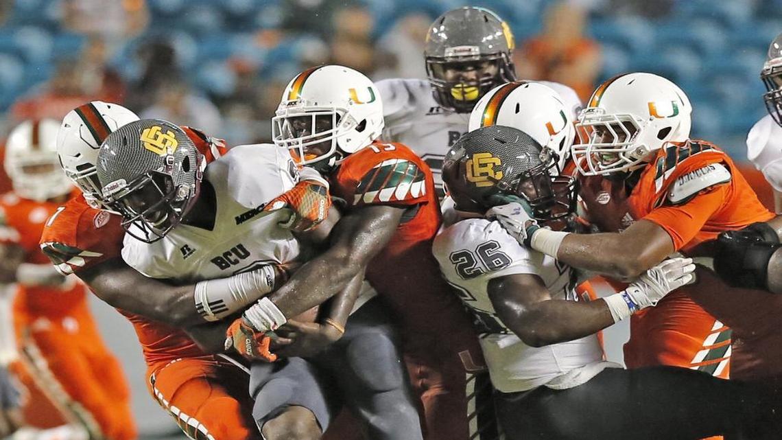 The University of Miami opens its football season Sept. 2 at home against Bethune-Cookman with a 12:30 p.m. kickoff that will be televised locally in South Florida.