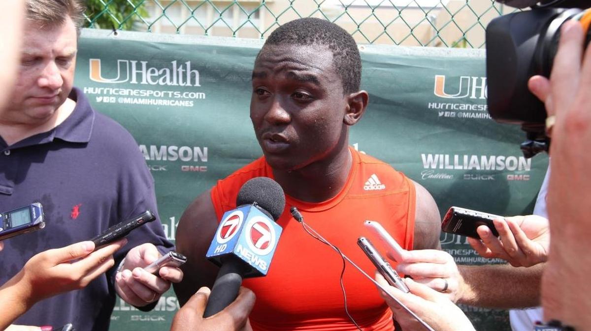 
Joe Yearby is listed as a co-starter at running back on the Hurricanes’ depth chart.
