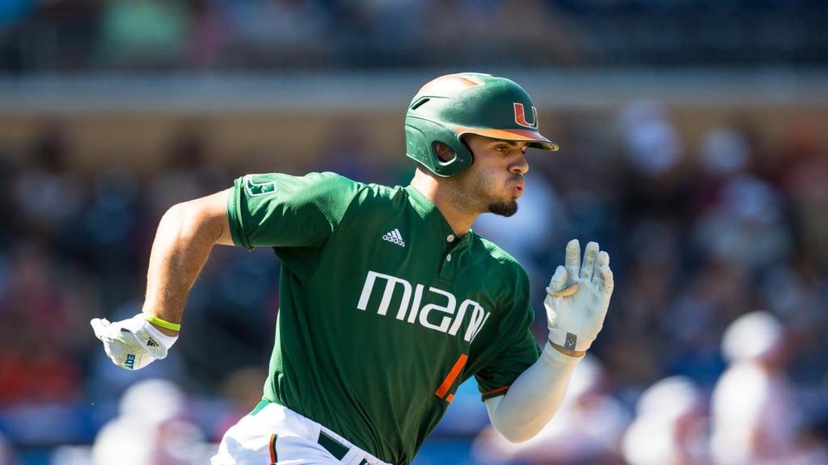 University of Miami outfielder Willie Abreu