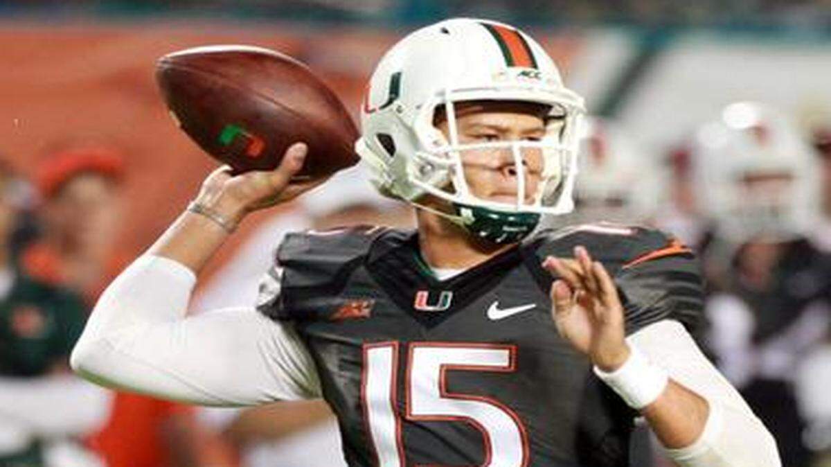 
UM freshman QB Brad Kaaya faces FSU for the first time Saturday night at Sun Life Stadium. 

