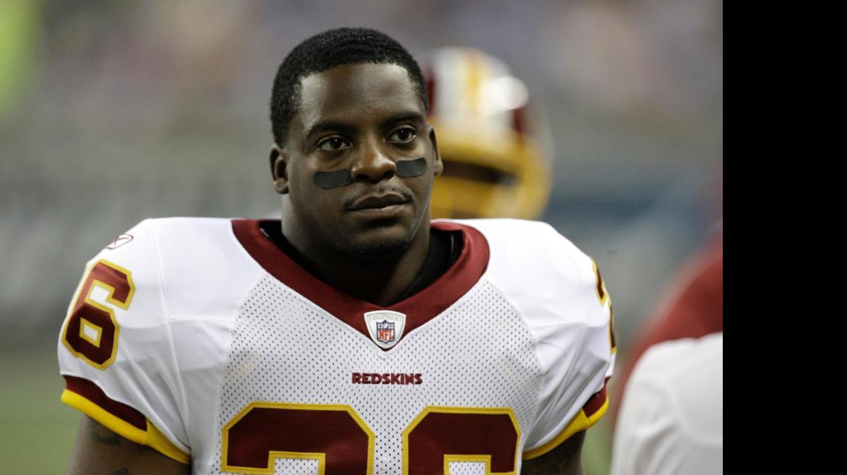 
Washington Redskins running back Clinton Portis looks on during a game against the Detroit Lions on Sept. 27, 2009. 
