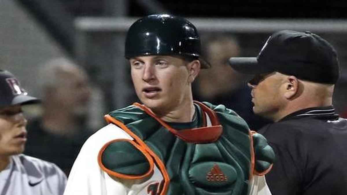 UM catcher Zack Collins is hitting .379 with a team-leading 48 RBI and 10 homers, and he has a .987 fielding percentage.