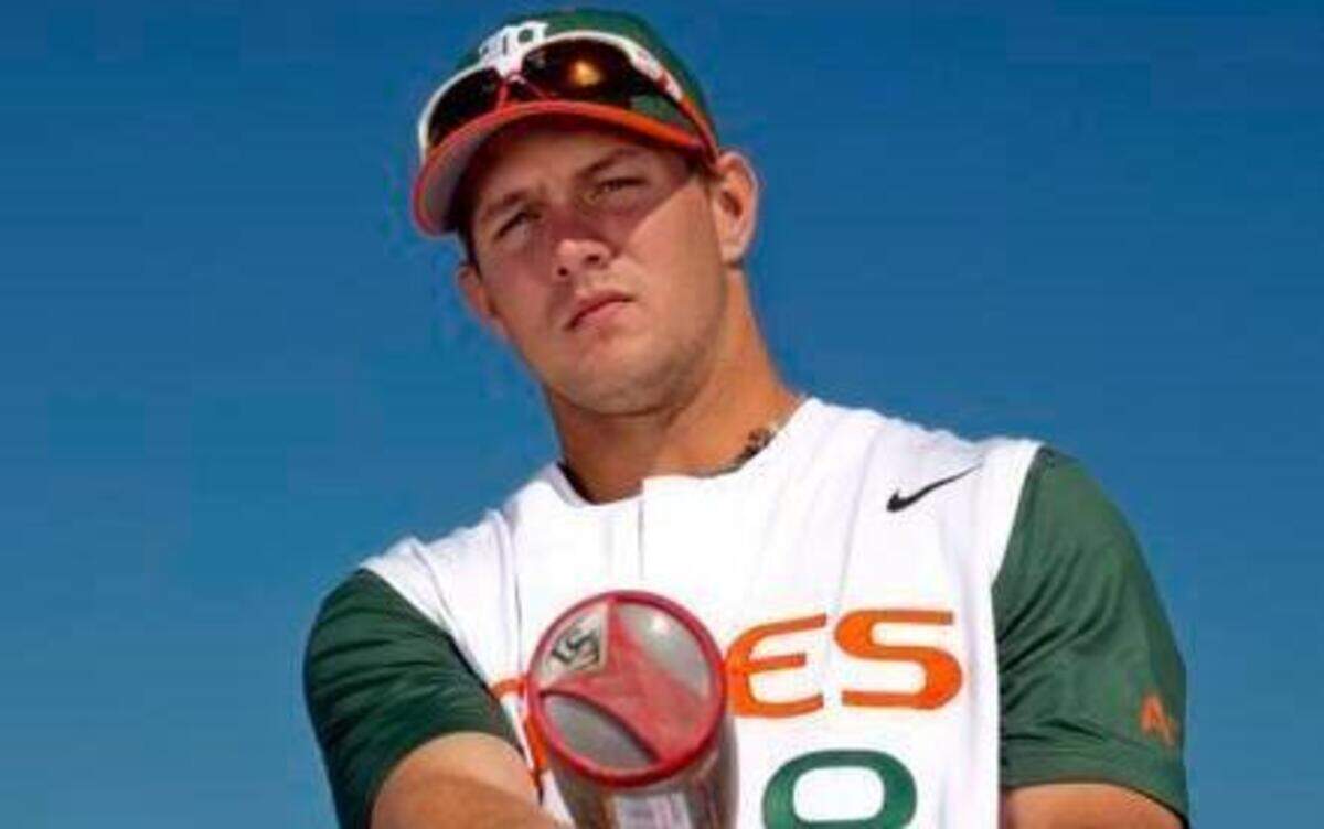 
David Thompson, pictured at Mark Light Field last season, homered in the 10th inning to lead UM past N.C. State 3-2. 
