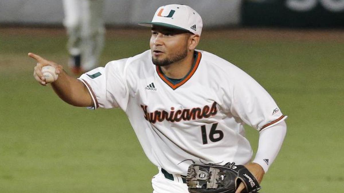 University of Miami third baseman Edgar Michelangeli spent his first two eligible seasons riding the bench. Now a fourth-year junior, he’s thriving as the Hurricanes get ready to host an NCAA tournament regional this weekend.