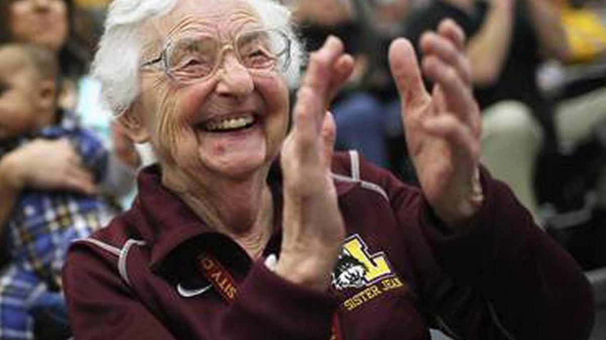 Sister Jean Schmidt, a 98-year-old nun, has been the Loyola-Chicago team chaplain since 1994. She plans to be in Dallas for the NCAA Tournament first-round game against the University of Miami.
