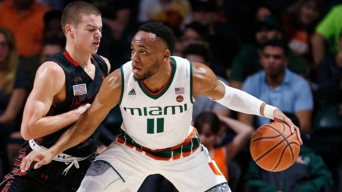 University of Miami sophomore guard Bruce Brown had a triple-double in the season opener, and showed why NBA scouts have their eye on him.