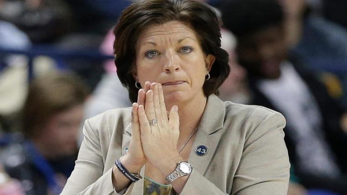 FILE - On Saturday, March 5, 2016, Miami head coach Katie Meier watches the action during the second half of an NCAA college basketball game against Notre Dame in the Atlantic Coast Conference tournament in Greensboro, N.C. Miami recruits internationally, and one of the things in the Hurricanes' favor is that students from around the world already flock to Coral Gables. The current student body has representation from more than 120 nations.