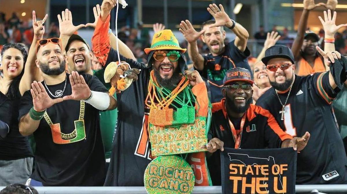 University of Miami fans nearly filled Hard Rock Stadium to capacity on Saturday, Nov. 4, 2017 for the Virginia Tech game. The Notre Dame game is expected to be a sellout.