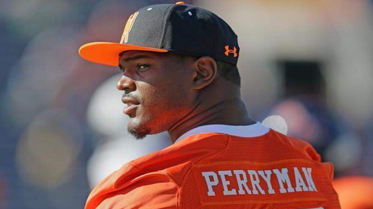 
UM linebacker Denzel Perryman is shown on the sideline during Senior Bowl practice Wednesday, Jan. 21, 2015 in Mobile, Ala.
