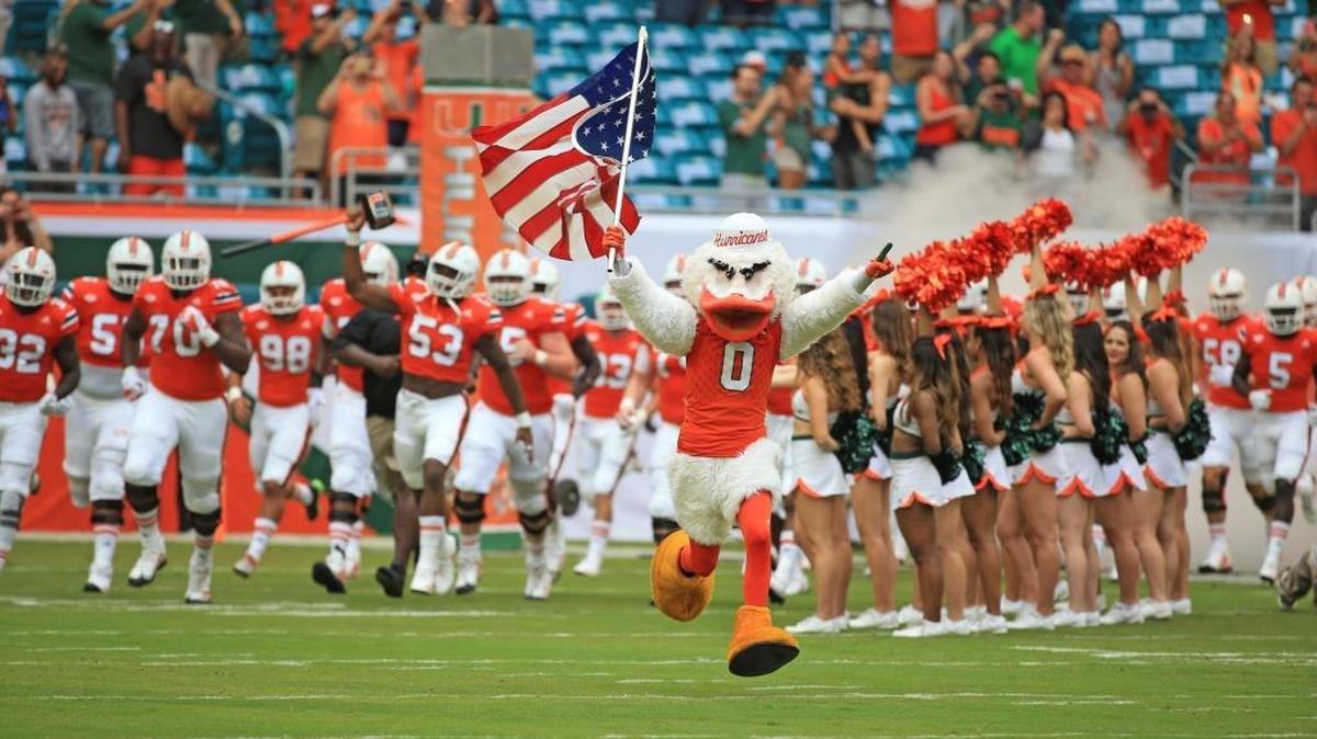 The University of Miami takes the field against Bethune-Cookman at Hard Rock Stadium in Miami on Saturday, Sept. 2, 2017. The host Hurricanes won 41-13.