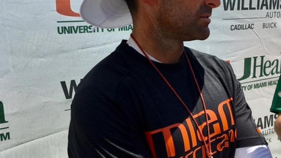 Manny Diaz, who spoke to the media Friday, is shown on Aug. 15, 2017