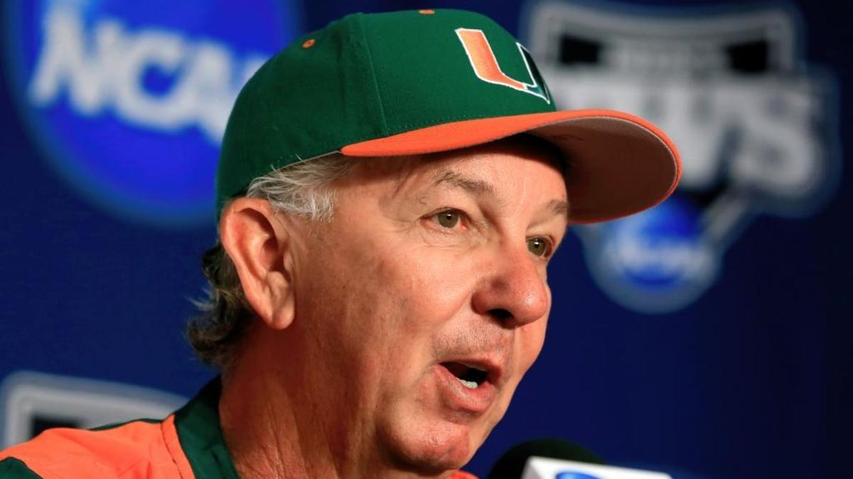 Miami Hurricanes baseball coach Jim Morris said ‘our chances of playing in my opinion are slim and none. Notre Dame did not want to come here and play, even though we were going to pay their expenses. ‘