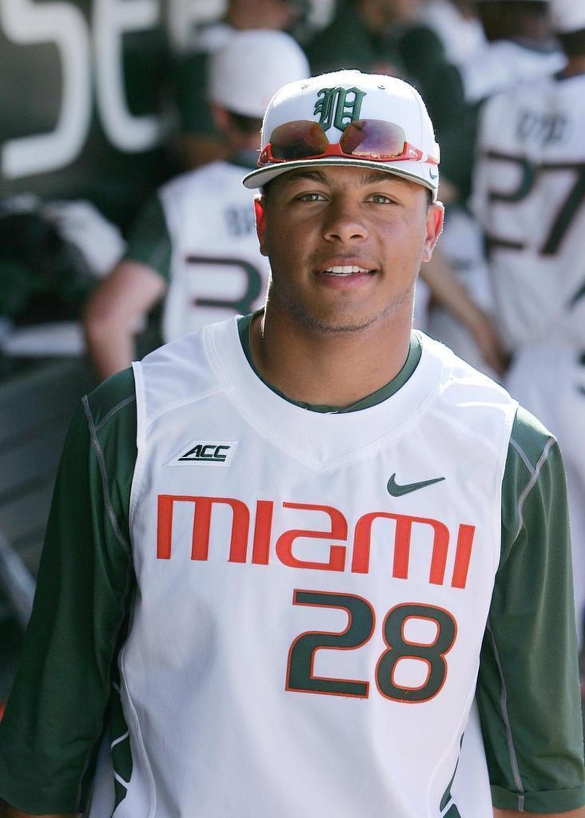 University of Miami quarterback Malik Rosier, during his time with the Hurricanes’ baseball team on Feb. 15, 2015.