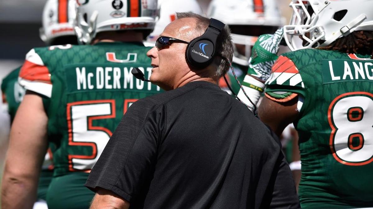 Miami head coach Mark Richt walks on the sidelines against Georgia Tech during the first half of an NCAA college football game in Atlanta. Florida State and Miami, two of the Top 25 teams, will meet in Week 6.