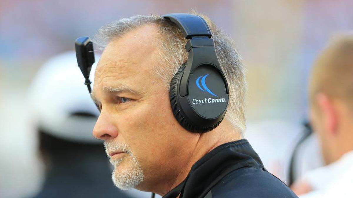 Miami Hurricanes head coach Mark Richt shown on the sidelines as the University of Miami hosts Georgia Tech at Hard Rock Stadium on Saturday, October 14, 2017.