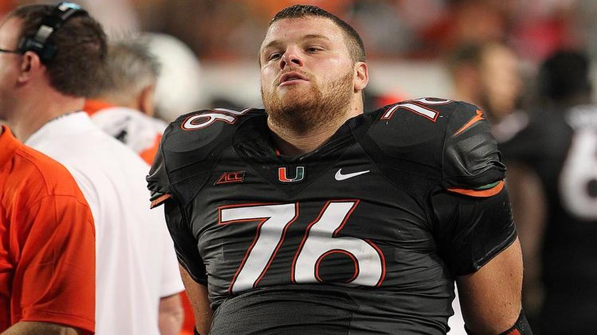 
Offensive tackle Taylor Gadbois, who started five games at right tackle last season before going down with a season-ending knee injury against Duke, was dismissed from the Miami Hurricanes.
