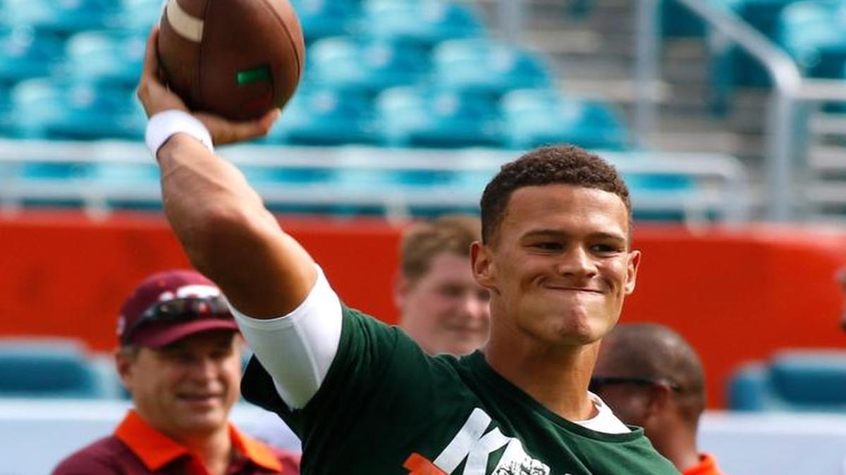 UM quarterback Brad Kaaya is listed as questionable for Saturday’s game against Virginia.