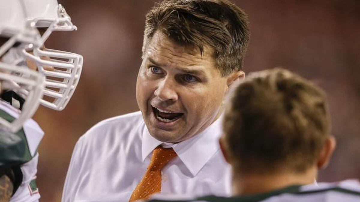 
Taking responsibility: ‘Again, there are no excuses. It starts and ends with me. ,’ Miami coach Al Golden said of Saturday’s loss to Nebraska. 
