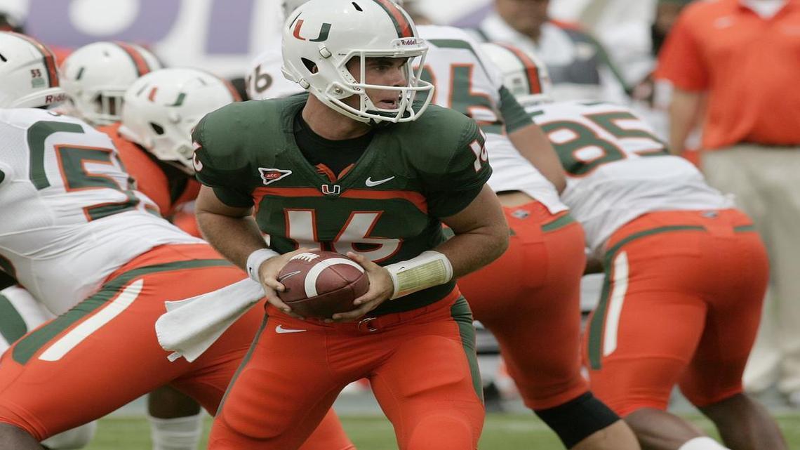 Quarterback Gray Crow, shown during the Miami Hurricanes spring game of 2012, at Sun Life Stadium in Miami Gardens.