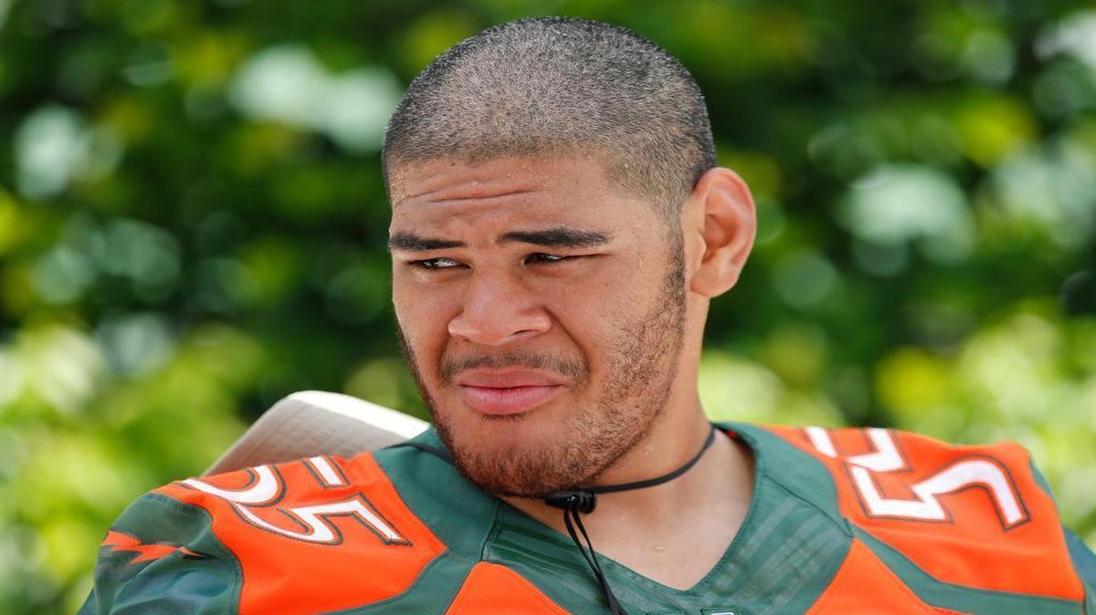 
Joe Brown during media day at the University of Miami on Friday, August 15, 2014.
