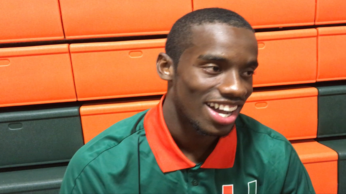 University of Miami senior cornerback Jhavonte Dean is working with the starters on the boundary when UM goes to a nickel package.