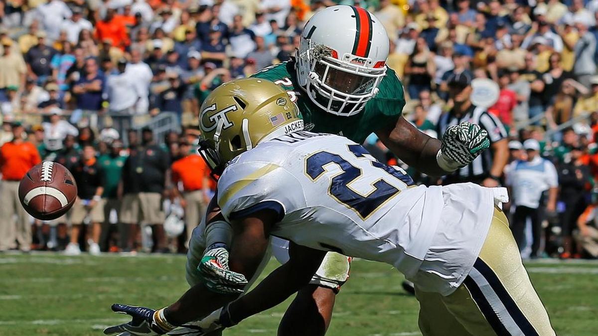 UM safety Rayshawn Jenkins, top, was one of a slew of Hurricanes defensive players who has returned to practice and given new life to a defense that was decimated by injuries.