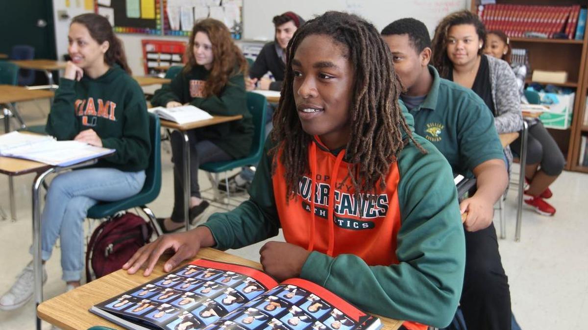 
‘I had tears in my eyes,’ incoming UM cornerback Sheldrick Redwine said about graduating from Killian High. ‘I’m going to miss high school. I have so many memories and I’m leaving them all behind.’
