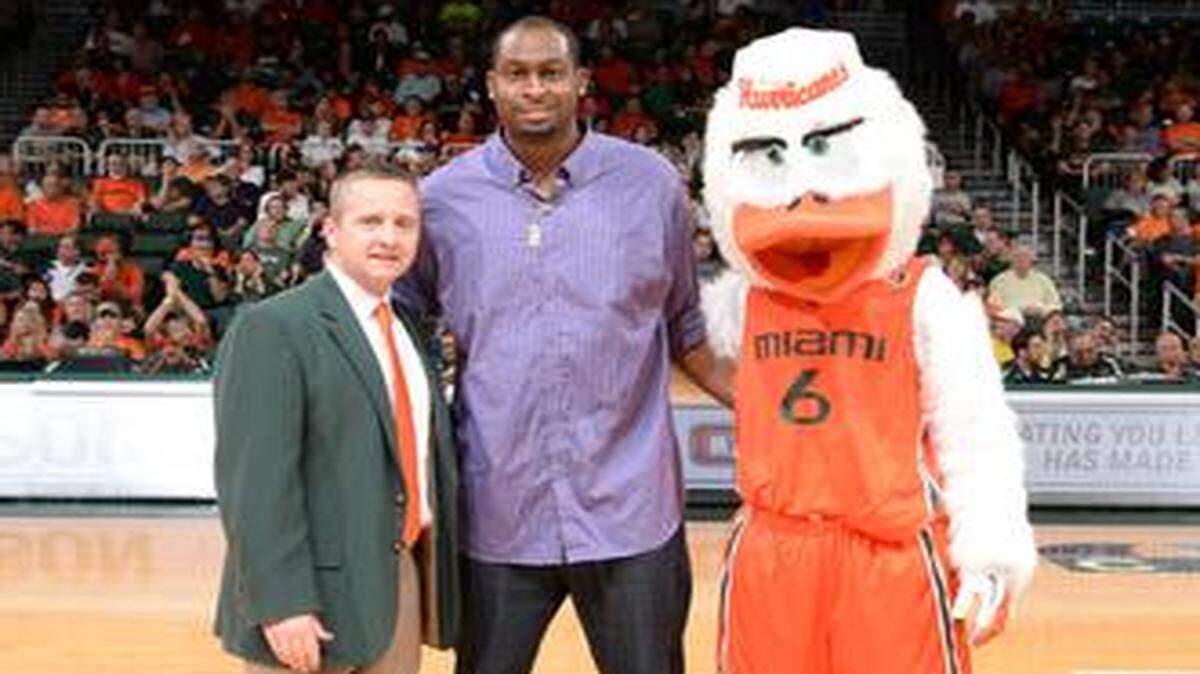 
Former UM standout Darius Rice, center, has played professionally around the world, including China, Italy, the Philippines, Uruguay, Poland, Puerto Rico and Singapore. 
