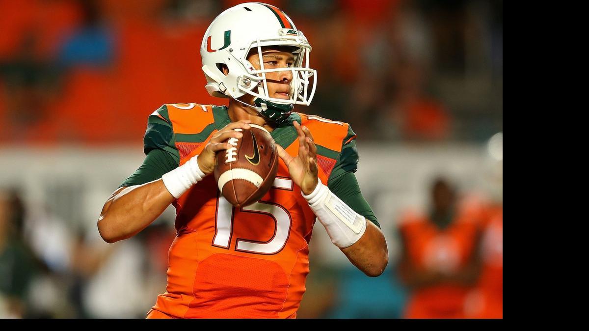 
UM fans will be able to buy replica jerseys with No. 15 this year, which represents 2015 but is coincidentally the uniform number for starting QB Brad Kaaya.

