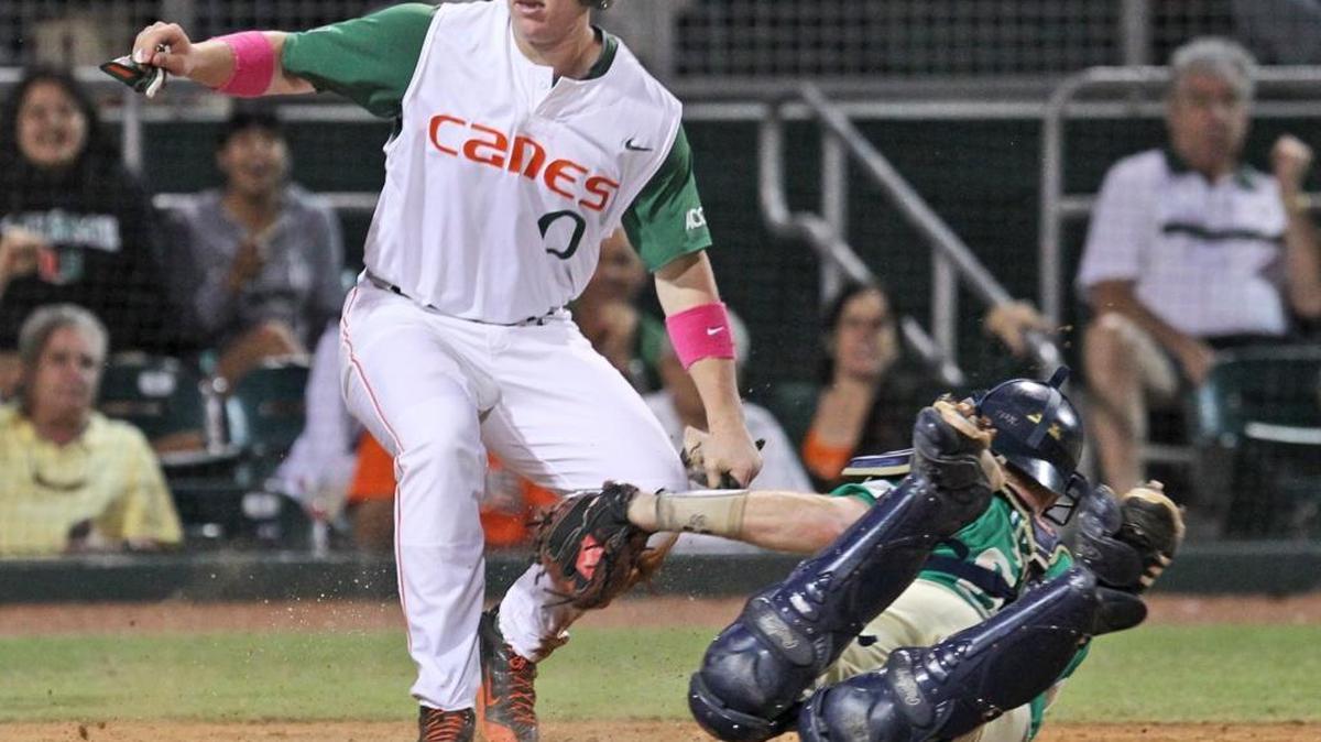 Hurricanes junior catcher Zack Collins (.381, 11 home runs, 51 RBI, nation-leading 62 walks, .552 on-base percentage), who coach Jim Morris said earlier in the day was deserving of ACC Player of the Year, was the only Miami player to be voted by the ACC coaches to the first team.