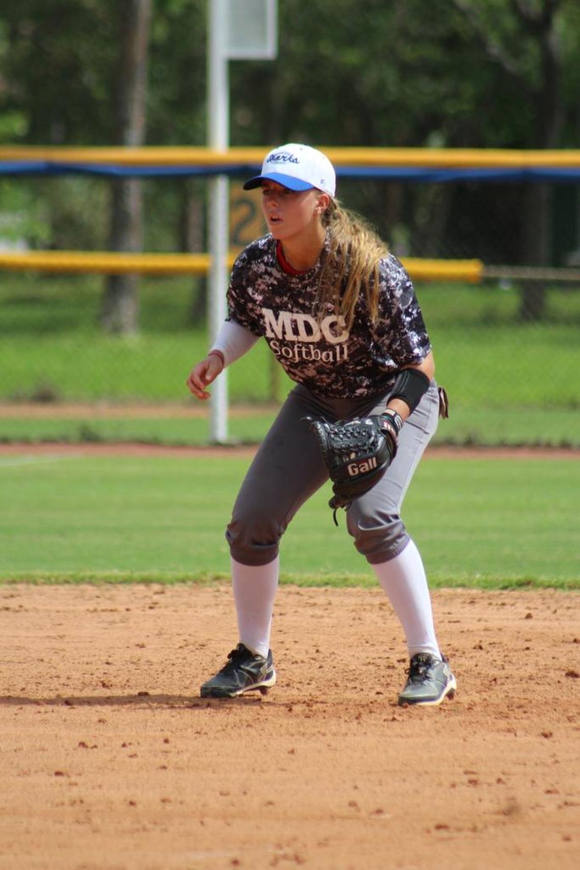 Melissa Mayeux, a Miami Dade College freshman from France, recently became the first female player added to MLB’s international registration list.