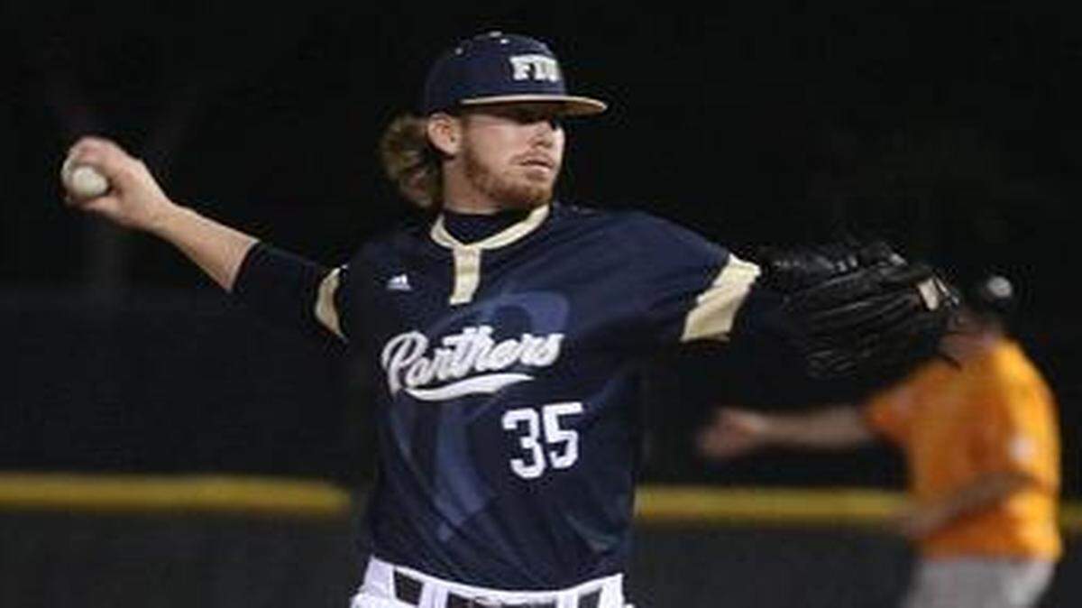 
Cody Crouse was the starting pitcher for FIU as the Panthers opened their baseball season against Tennessee, Friday, Feb. 13, 2015.

