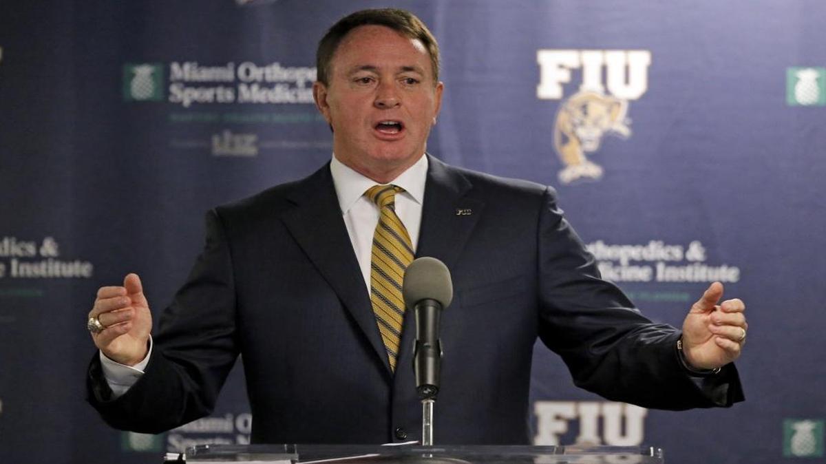 Butch Davis is named head coach of FIU Football at FIU Stadium on Tues., Nov. 15, 2016.