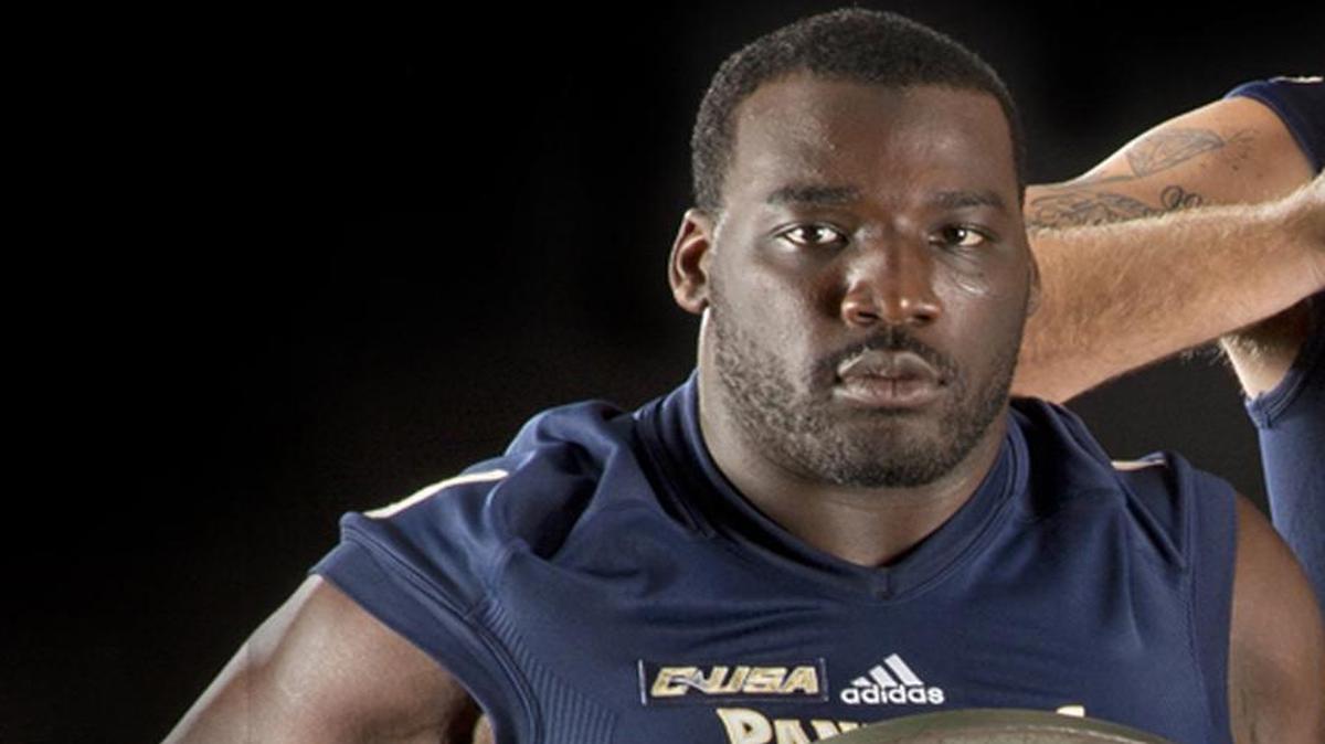 
FIU defensive lineman Greg Hickman is pictured Thursday, Aug. 15, 2013.
